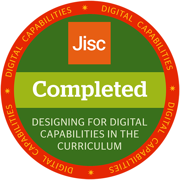 Designing for digital capabilities in the curriculum - Completed