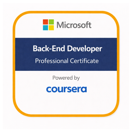 Microsoft Back-End Developer Professional Certificate - Credly