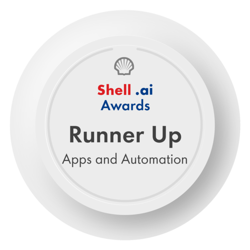 Shell.ai Awards| Apps and Automation |Runner up - Credly