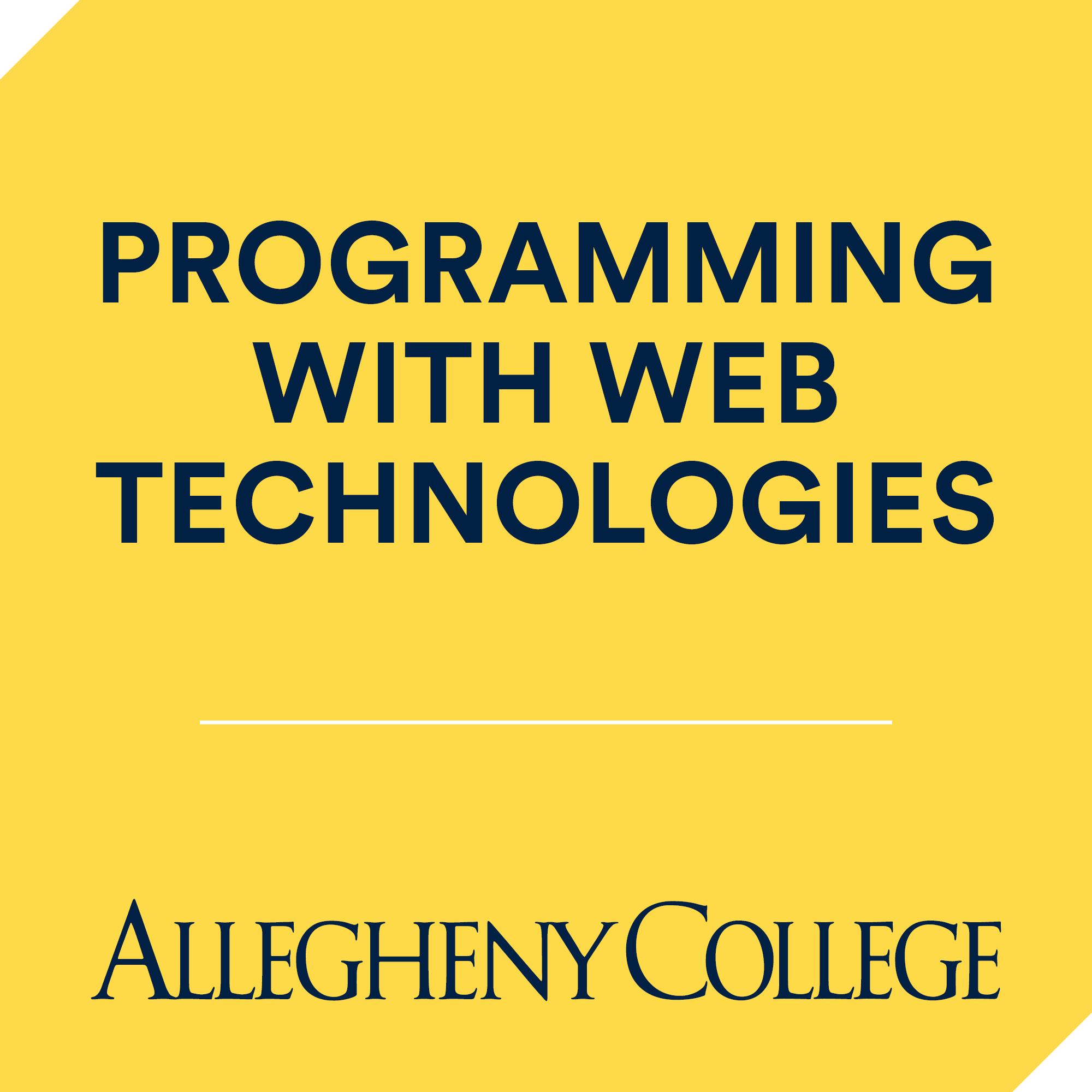 Programming with Web Technologies