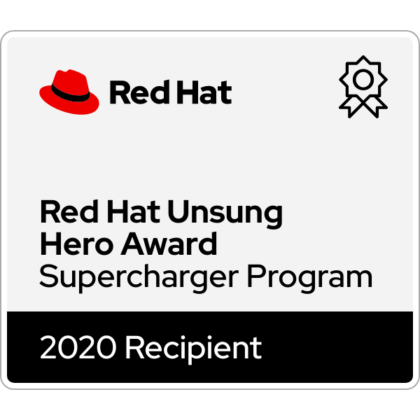 2020 Red Hat Unsung Hero Award Winner
