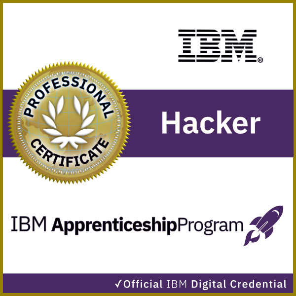 IBM Hacker Apprenticeship Certificate