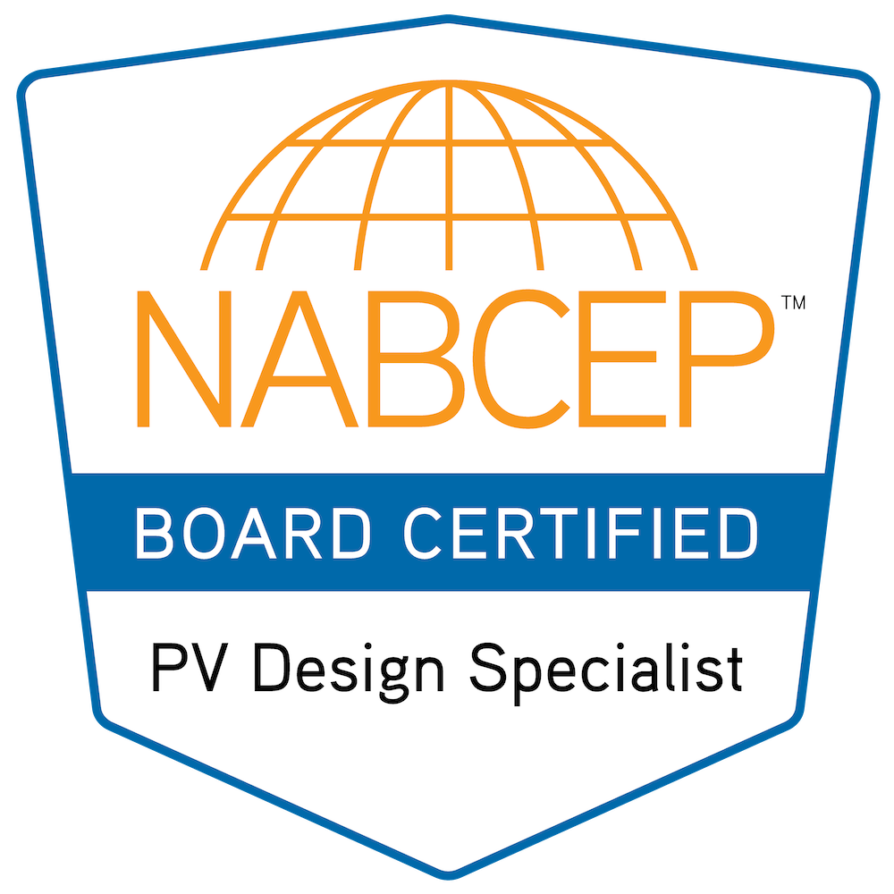 NABCEP Board Certified PV Design Specialist