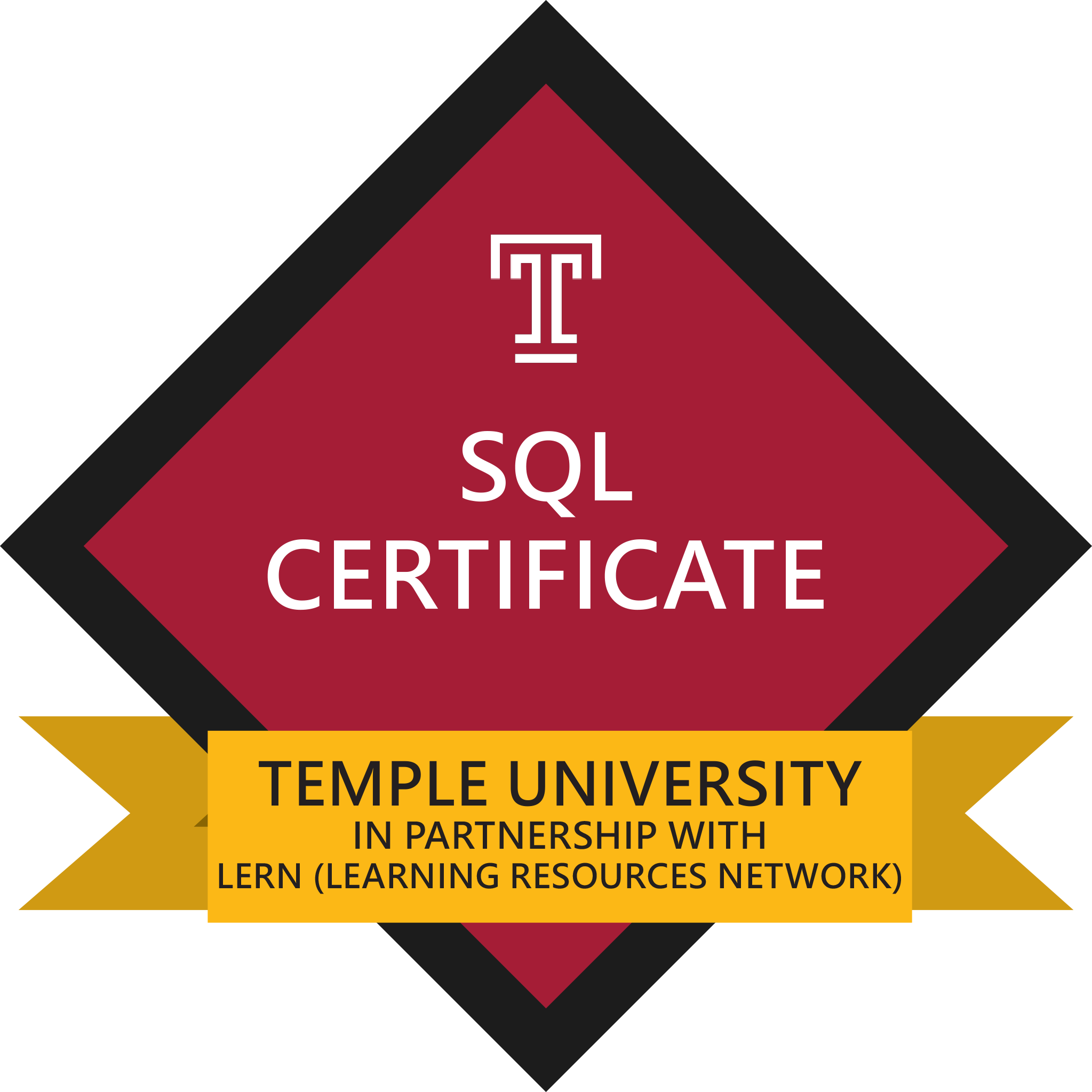 SQL Certificate - Credly