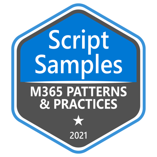 PnP Script Samples Contributor 2021 - Credly