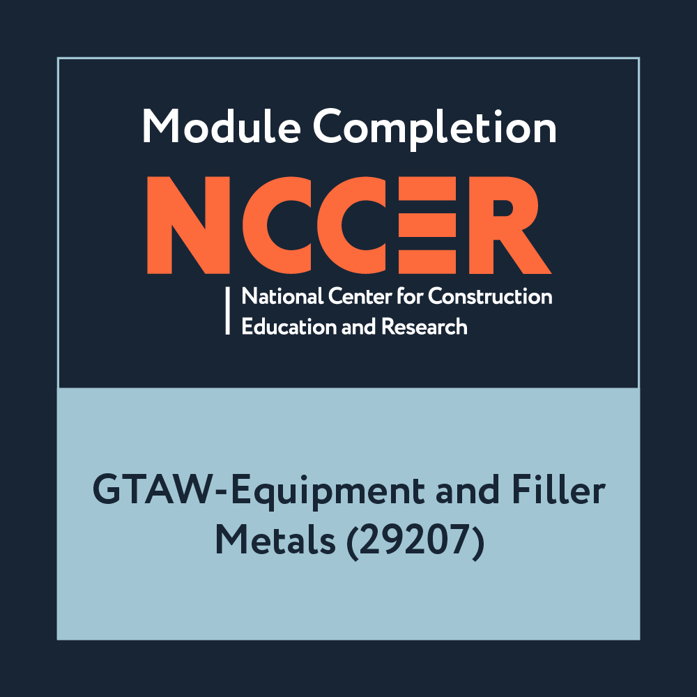 NCCER GTAW-Equipment and Filler Metals (29207)