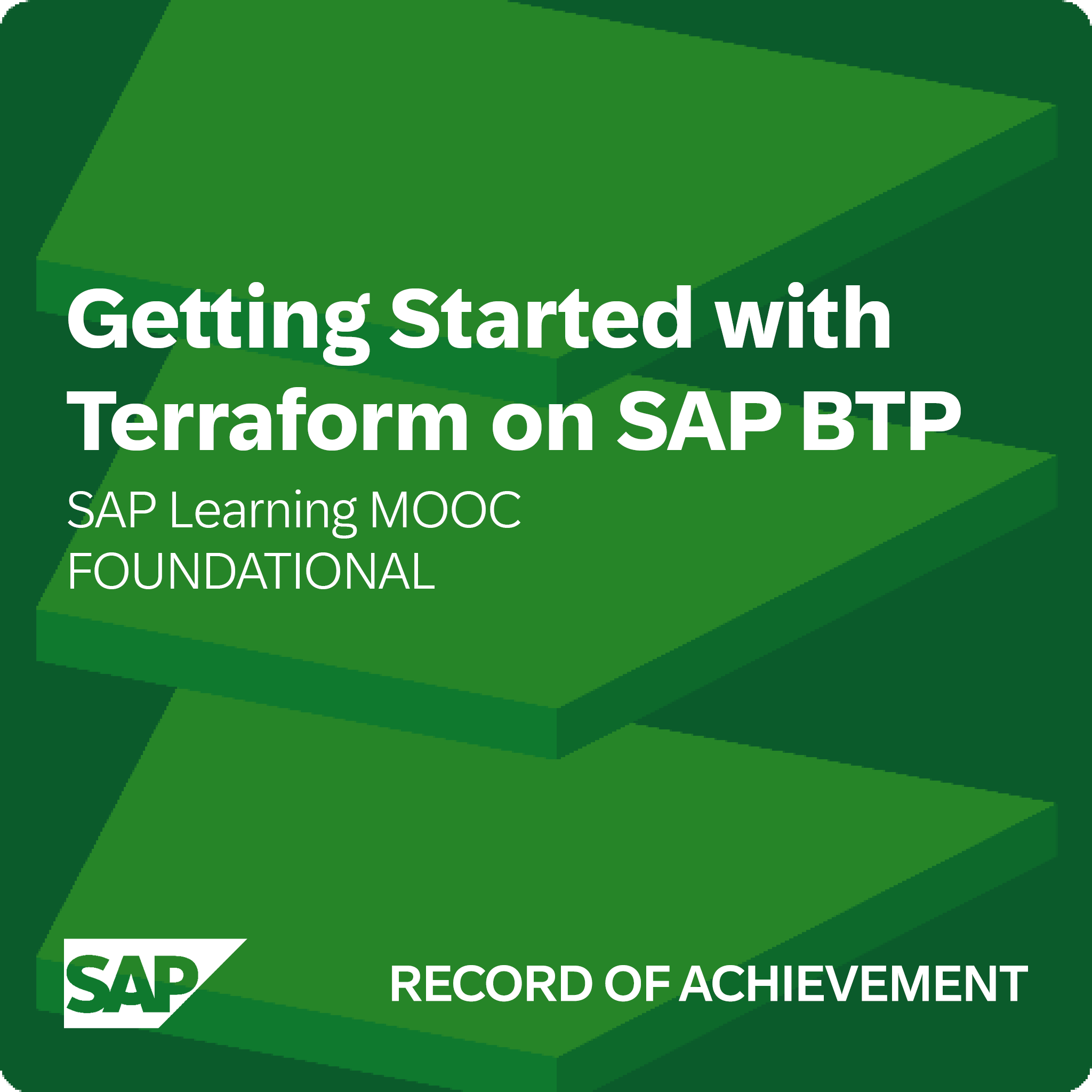 Getting Started with Terraform on SAP BTP - Record of Achievement