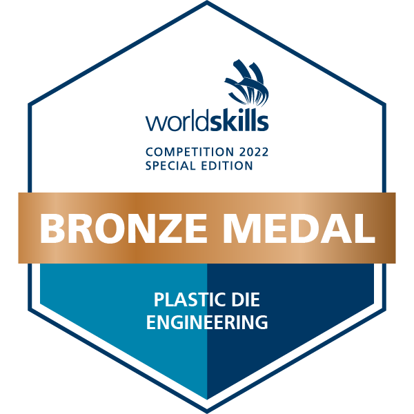 WorldSkills Competition 2022 Special Edition - Bronze Medallist - Plastic Die Engineering