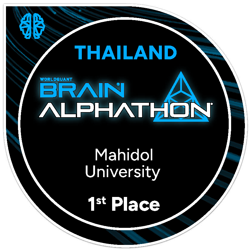 [Thailand] 2023 WorldQuant BRAIN Alphathon Mahidol 1st Place