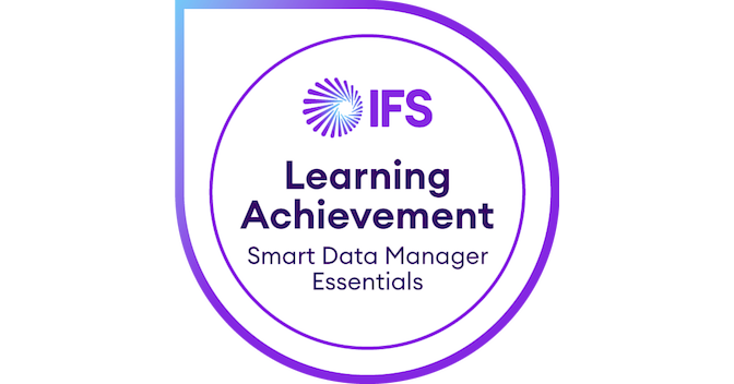 IFS Learning Achievement - Smart Data Manager Essentials - Credly
