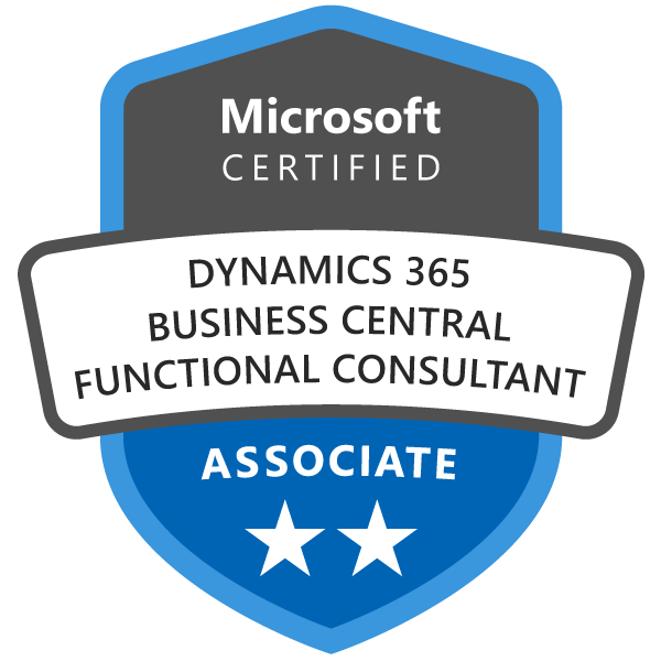 Microsoft Certified: Dynamics 365 Business Central Functional Consultant Associate