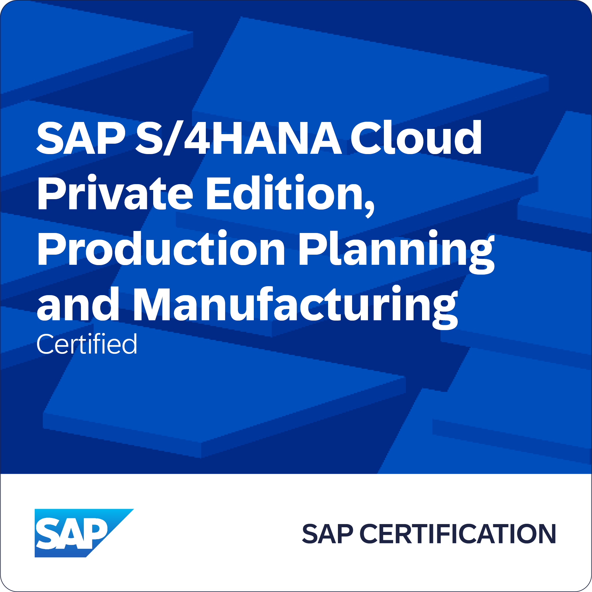 SAP Certified - SAP S/4HANA Cloud Private Edition, Production