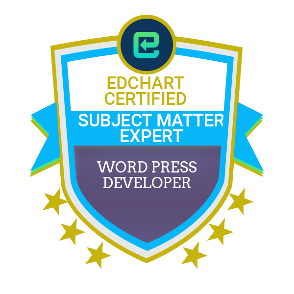 Edchart Certified Word Press Developer Subject Matter Expert