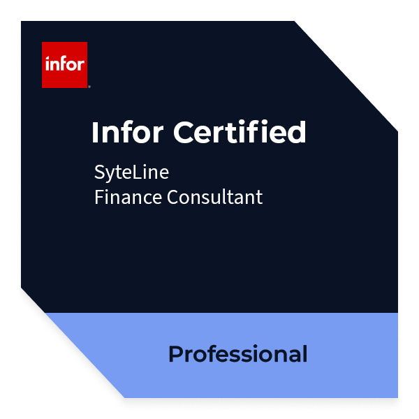 Infor Certified SyteLine Finance Consultant