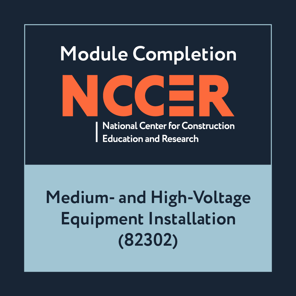 NCCER Medium- and High-Voltage Equipment Installation (82302)