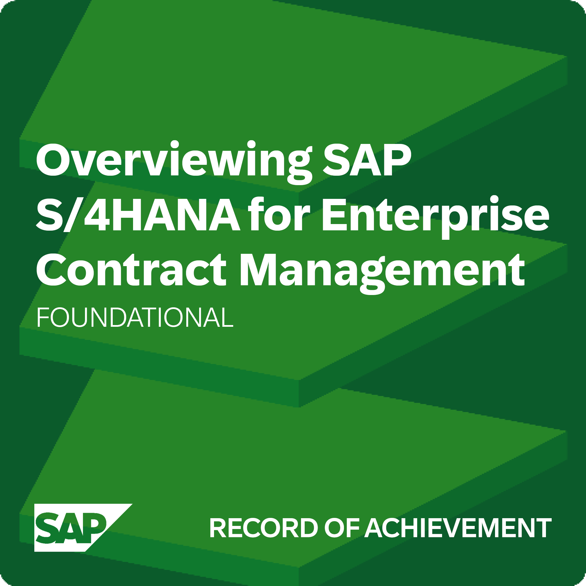 Overviewing SAP S/4HANA for Enterprise Contract Management - Record of Achievement