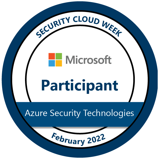 Security Cloud Week—Microsoft Azure Security Technologies Participant