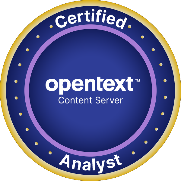 OpenText Certified Analyst - Content Server