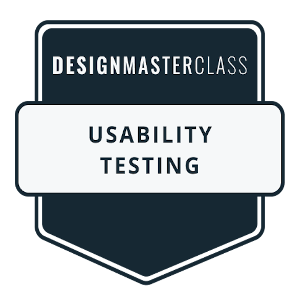 Design Masterclass - Usability Testing for UX/UI Designers - Credly image.
