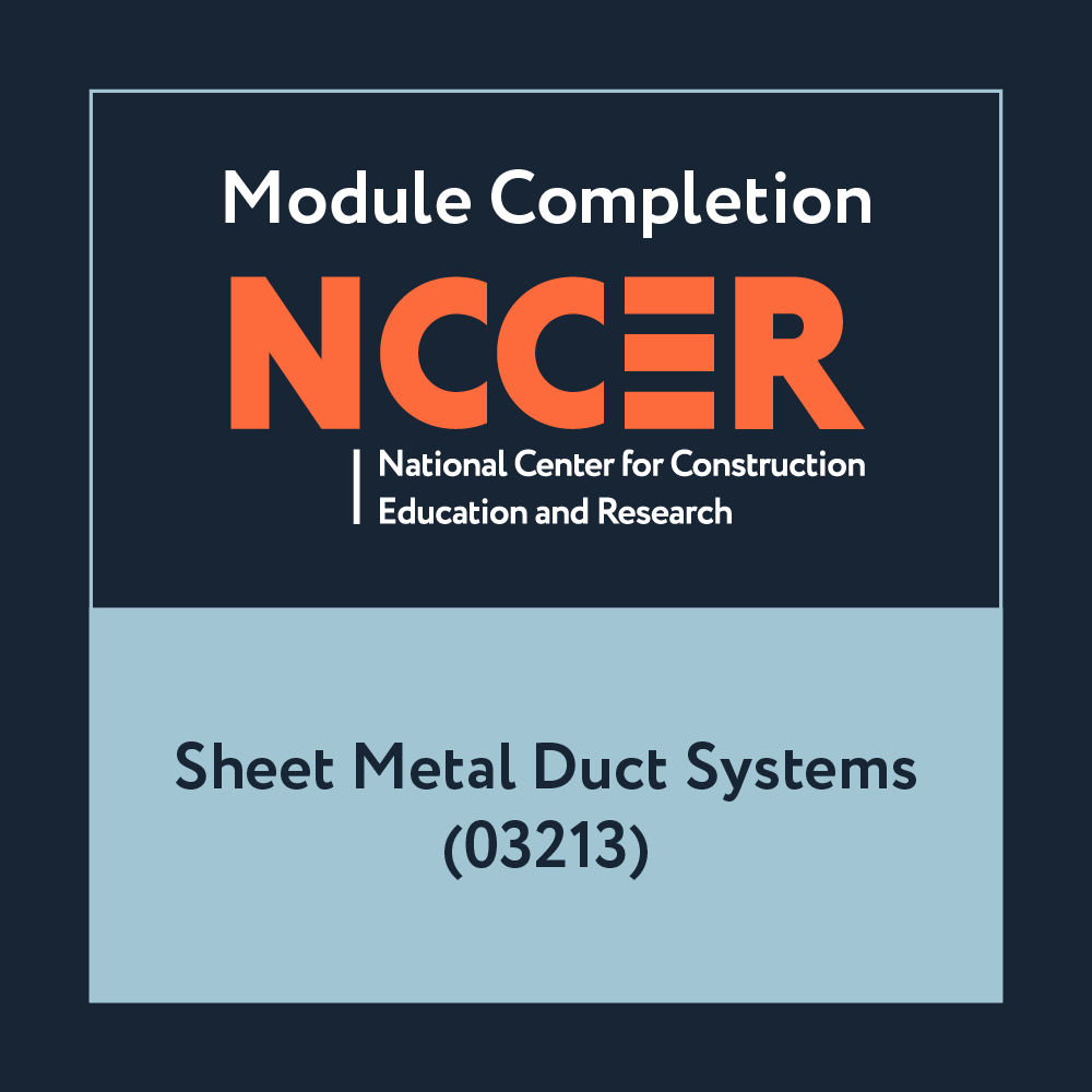NCCER Sheet Metal Duct Systems (03213)