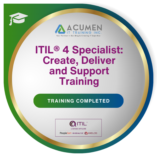 ITIL® 4 Specialist: Create, Deliver and Support (CDS) Training