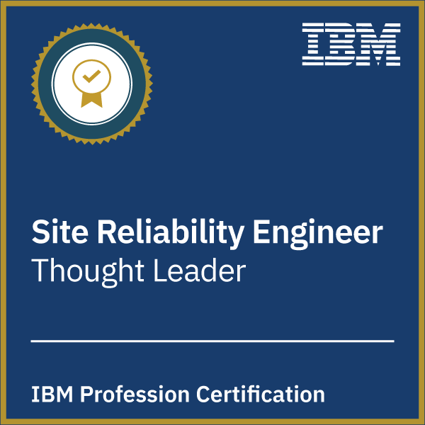 Site Reliability Engineer Profession Certification - Thought Leader