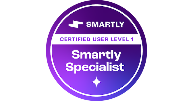 Smartly Certified User Level 1 – Smartly Specialist Badge - Credly