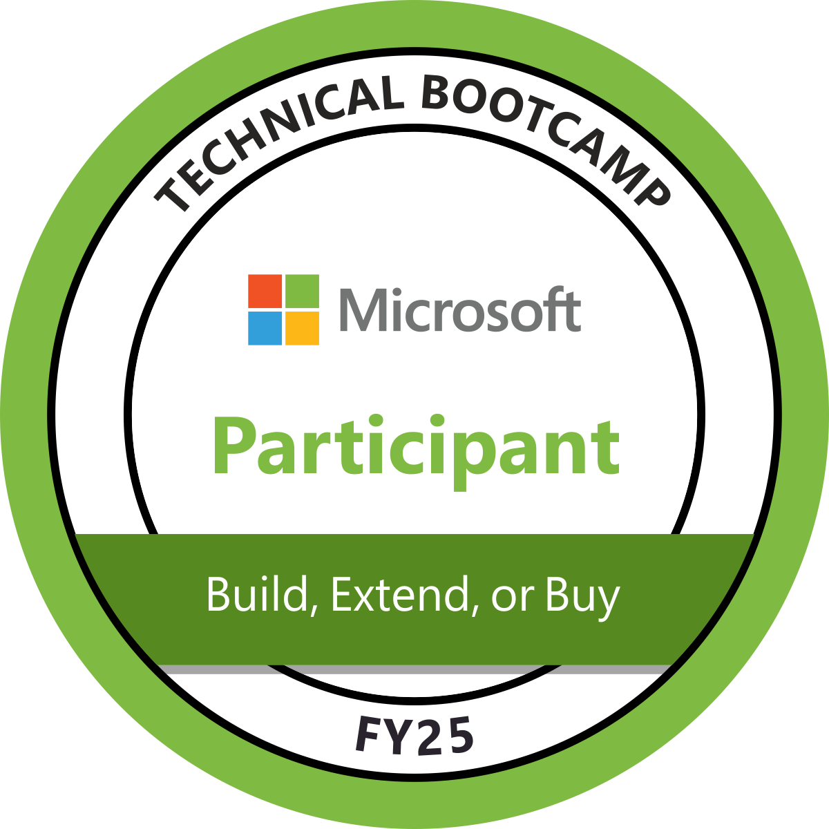 FY25 Build, Extend, or Buy Project Ready Participant Badge