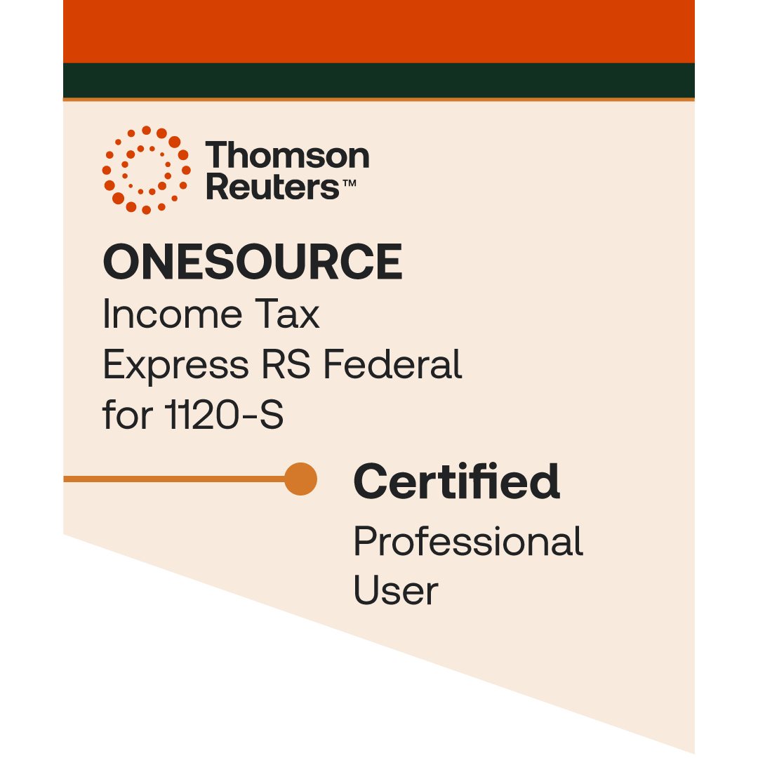 ONESOURCE Income Tax Express RS Federal for 1120-S Professional User