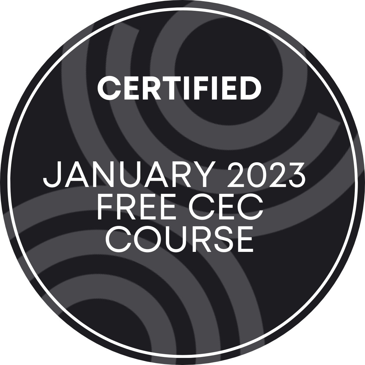 NETWORK January 2023 CEC Course Credly
