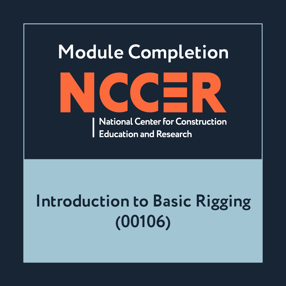 NCCER Introduction to Basic Rigging (00106)