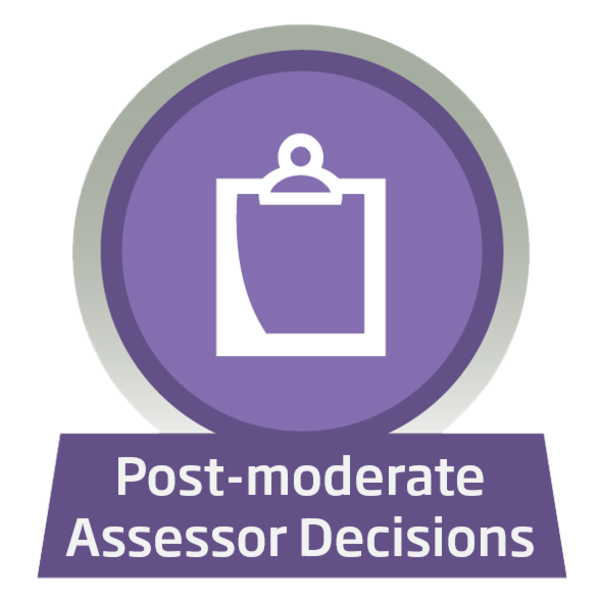 Post moderate assessor decisions mauri t demonstrating credly