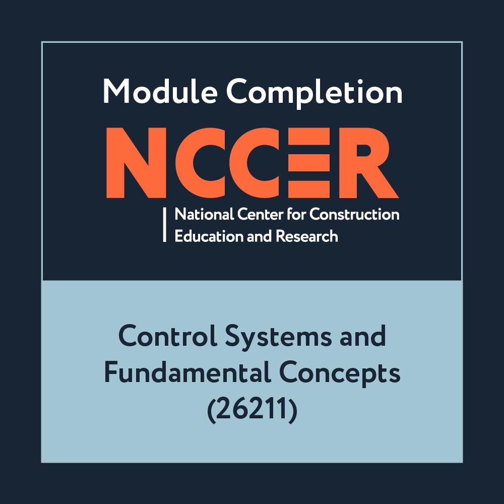 NCCER Control Systems and Fundamental Concepts (26211)
