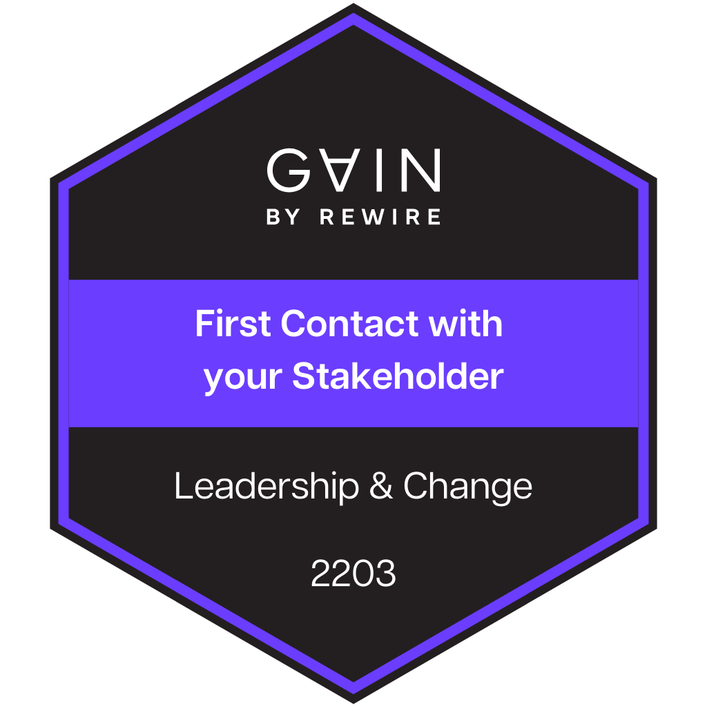 2203 - First Contact with Your Stakeholder