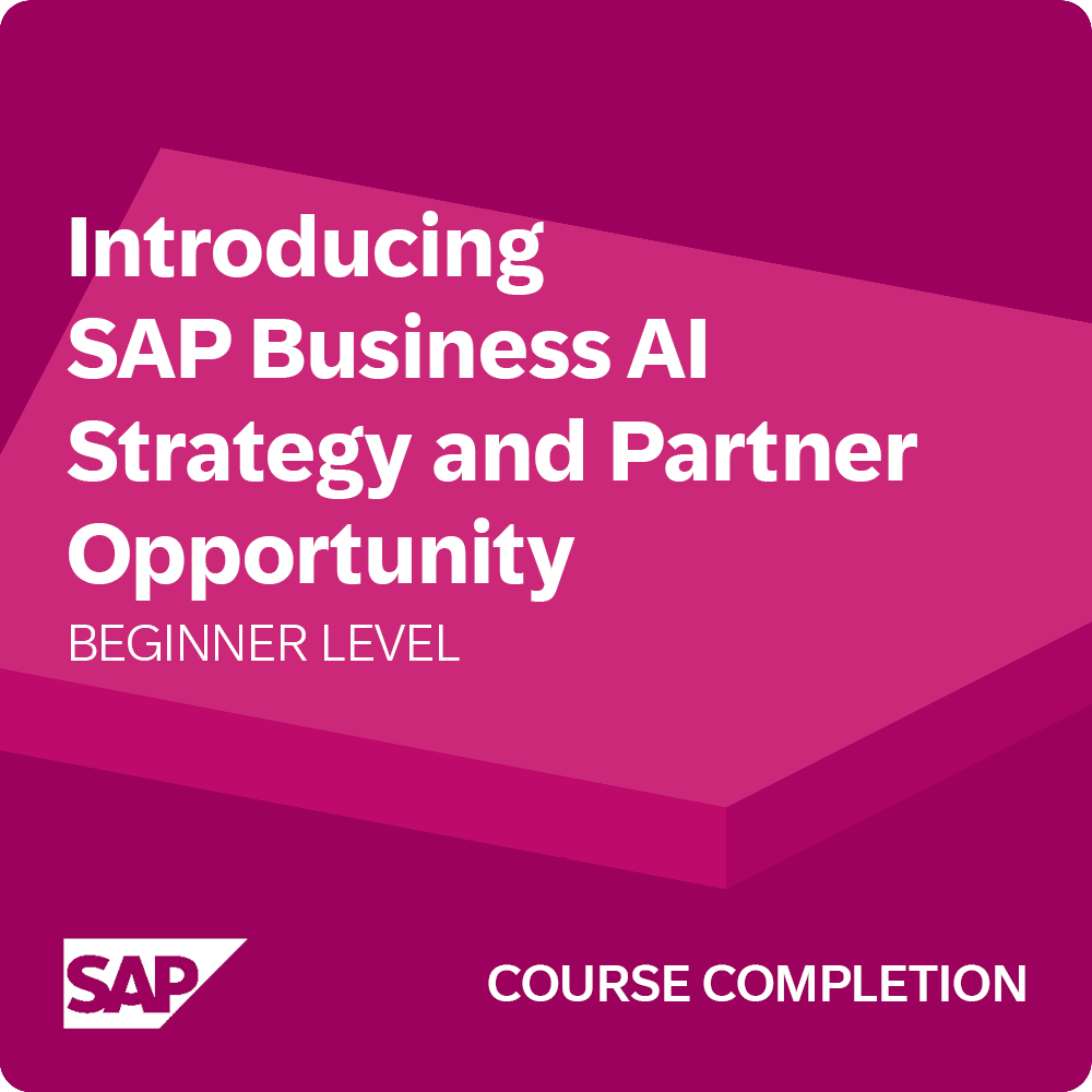 Introducing SAP Business AI Strategy and Partner Opportunity - Record of Course Completion
