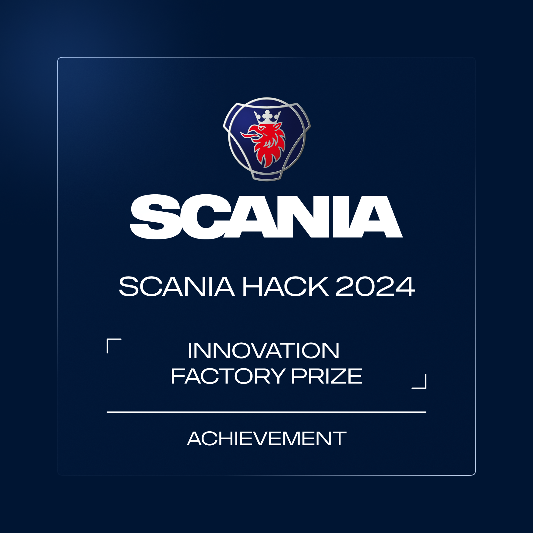 Scania Hack 2024 – Innovation Factory Prize