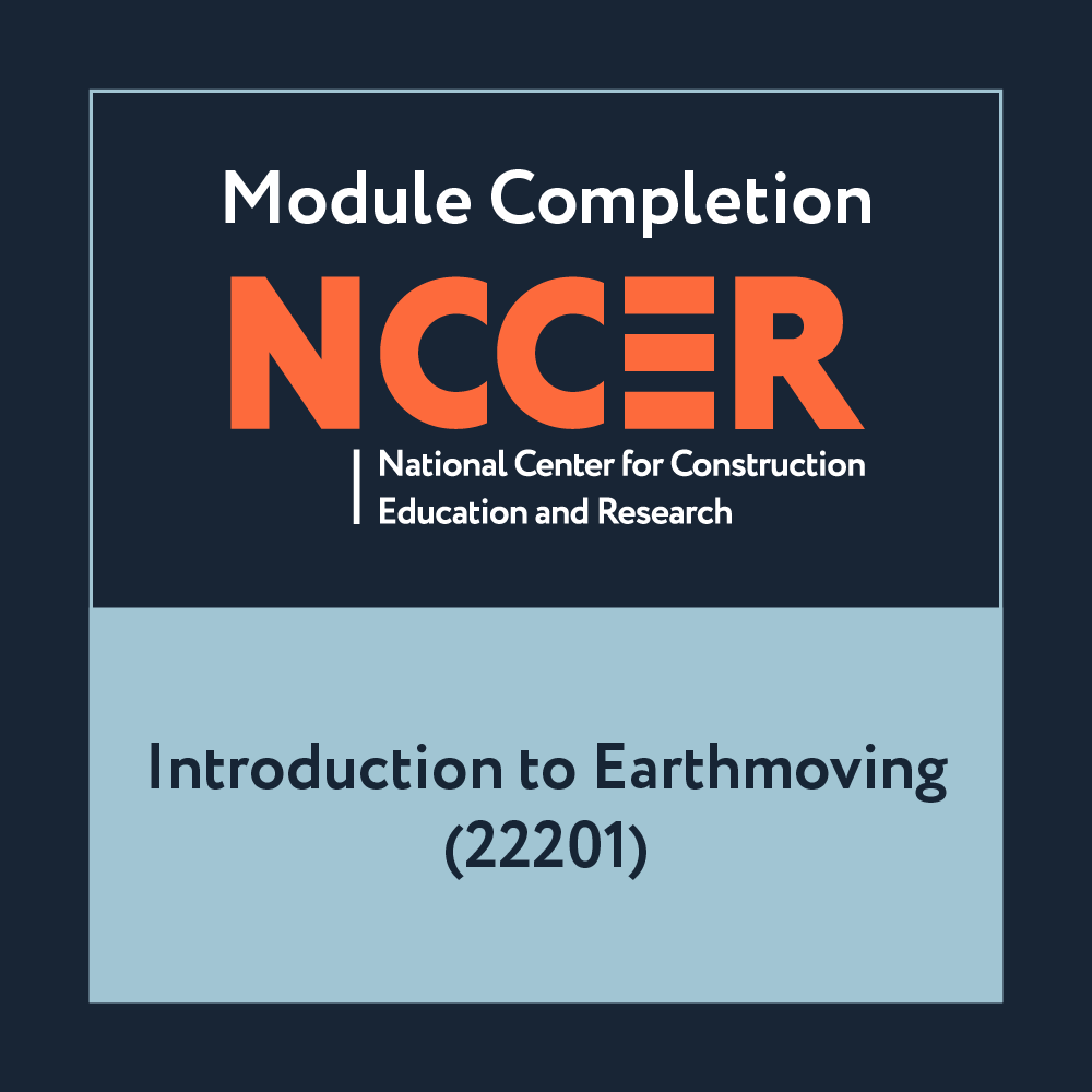 NCCER Introduction to Earthmoving (22201)