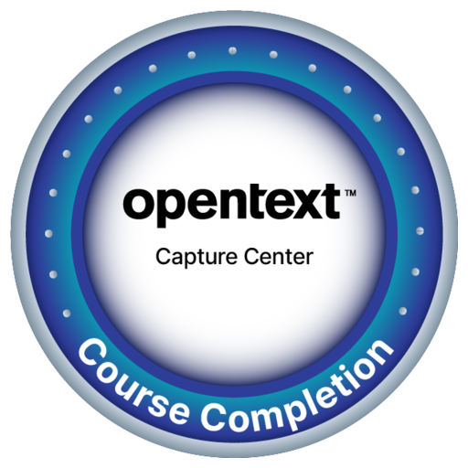 OpenText Course Completion - Capture Center - Credly