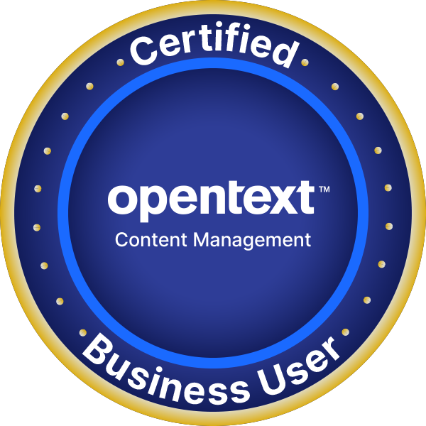 OpenText Certified Business User - OpenText™ Content Management