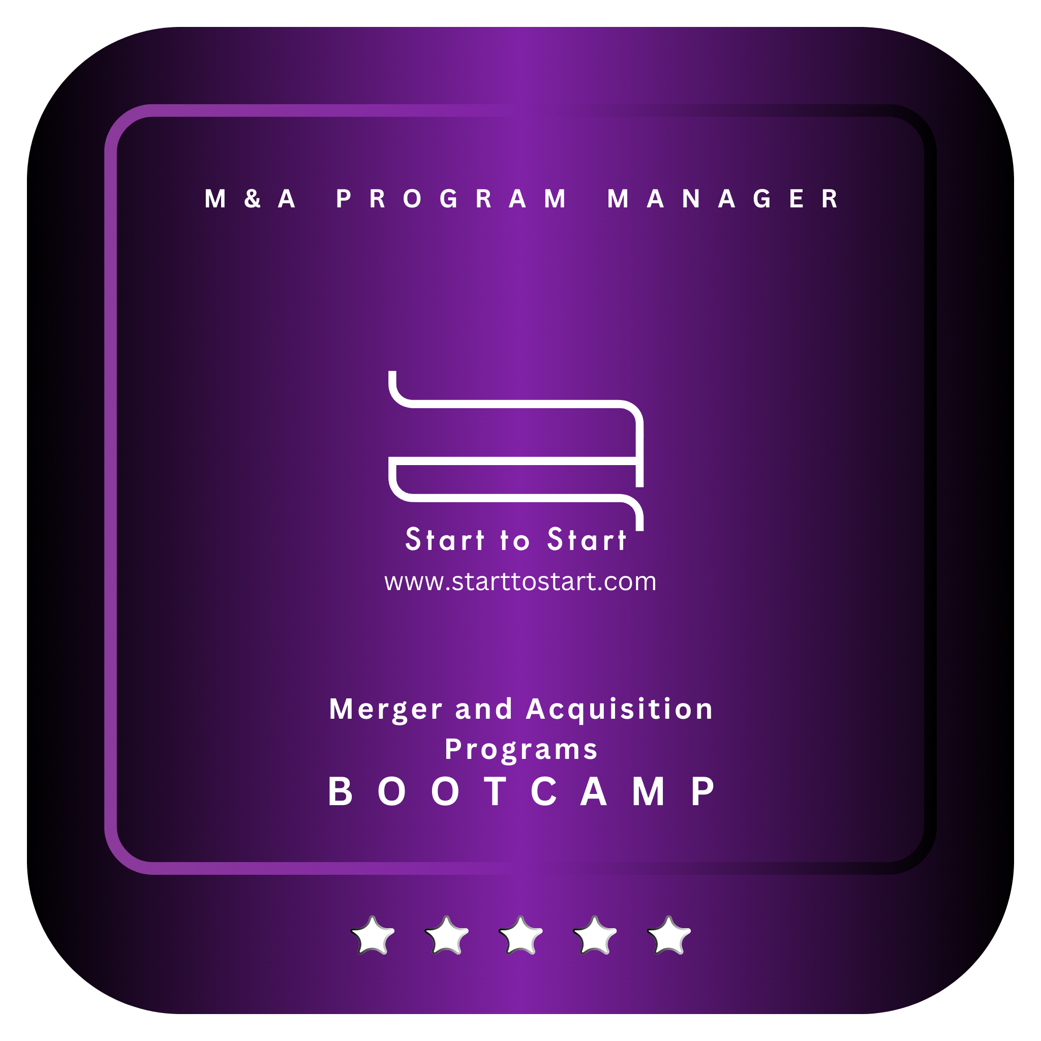 Complex Program Manager for Mergers & Acquisitions Bootcamp