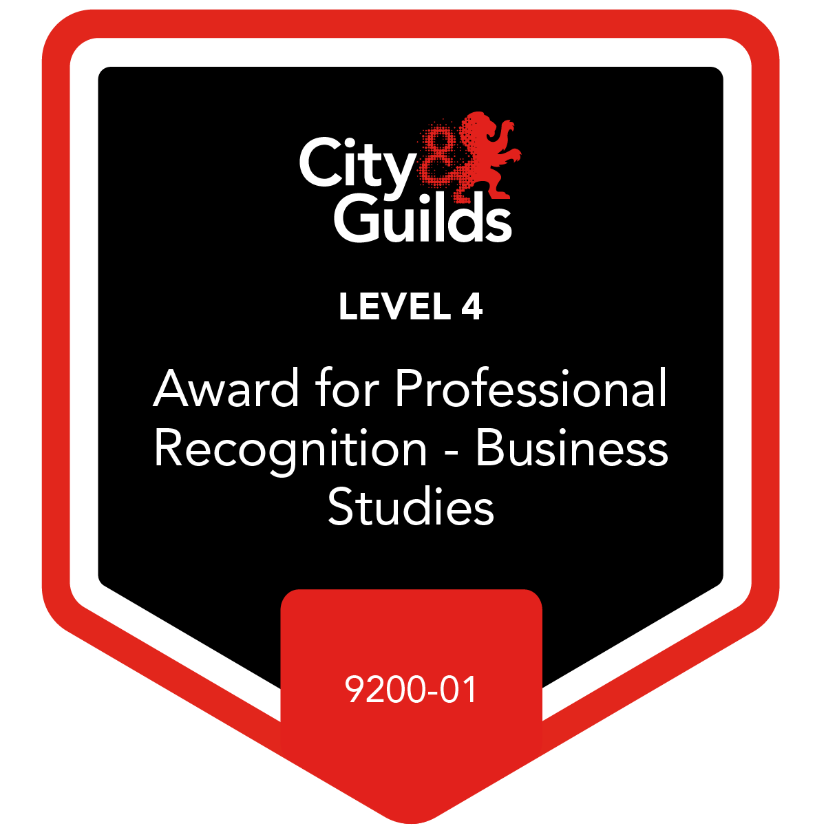 Level 4 Award for Professional Recognition - Business Studies - 9200-01