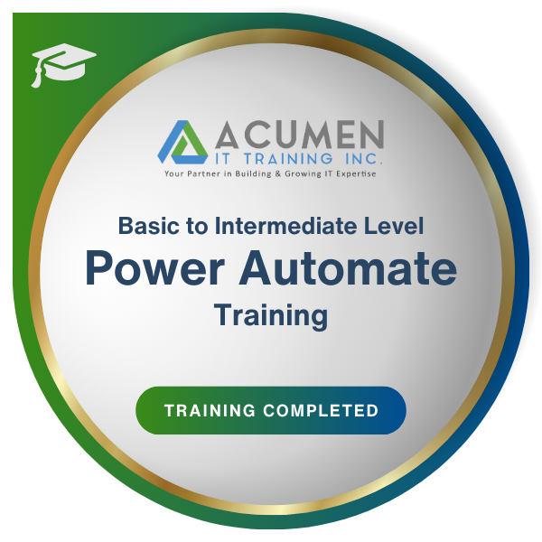 Power Automate Basic to Intermediate Level Training