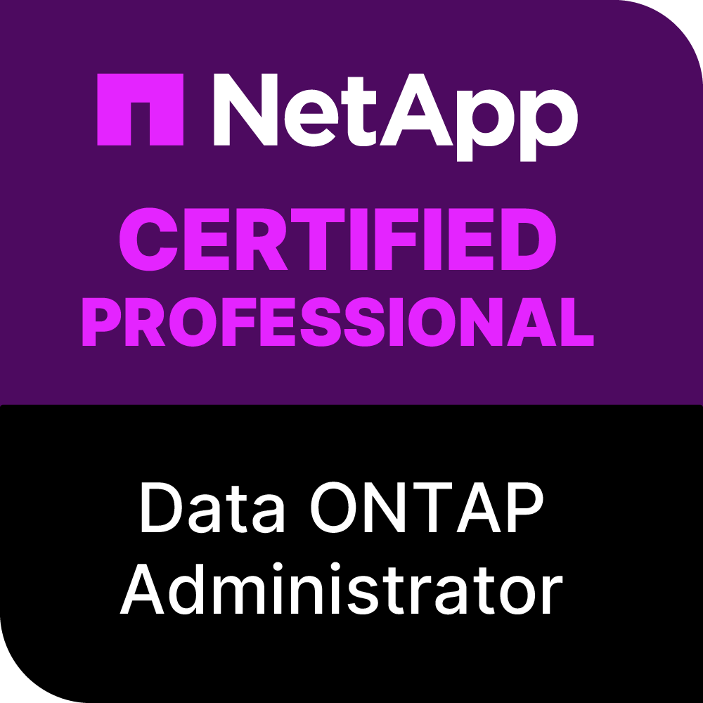 NetApp Certified Data ONTAP Administrator Professional