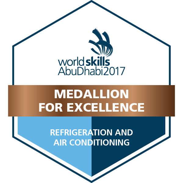 WorldSkills Abu Dhabi 2017 Medallion for Excellence Refrigeration