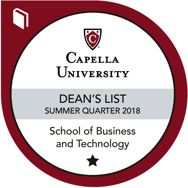 Dean's List - School of Business and Technology - Summer 2018