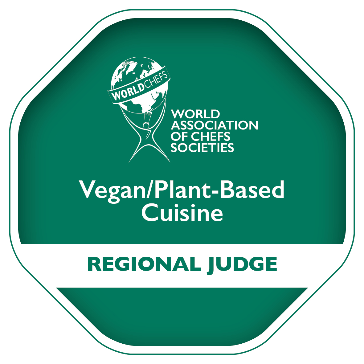Worldchefs Vegan/Plant-Based : Regional Judge - 2016 to 2024