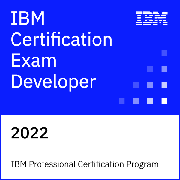 IBM Certification Exam Developer 2022