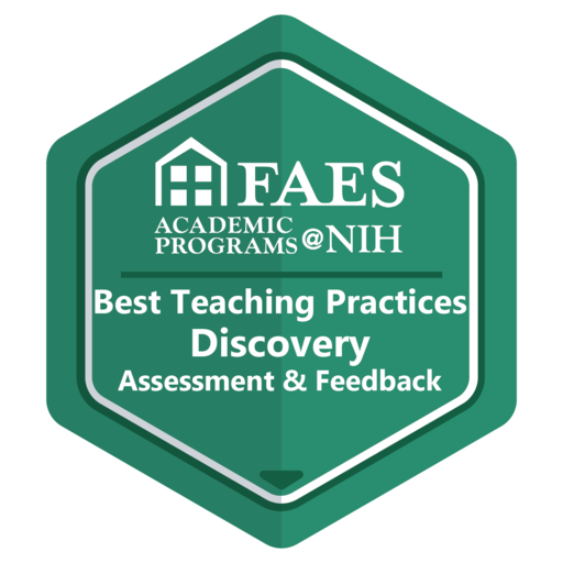 Best Teaching Practices Discovery Assessment and Feedback Credly