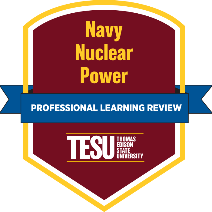 Navy Nuclear Power Training - TESU Professional Learning Review - Credly