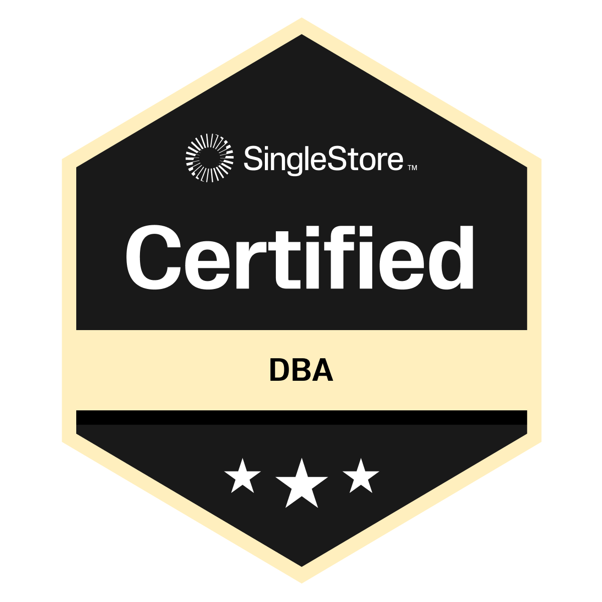 SingleStore DBA Course Completion Badge